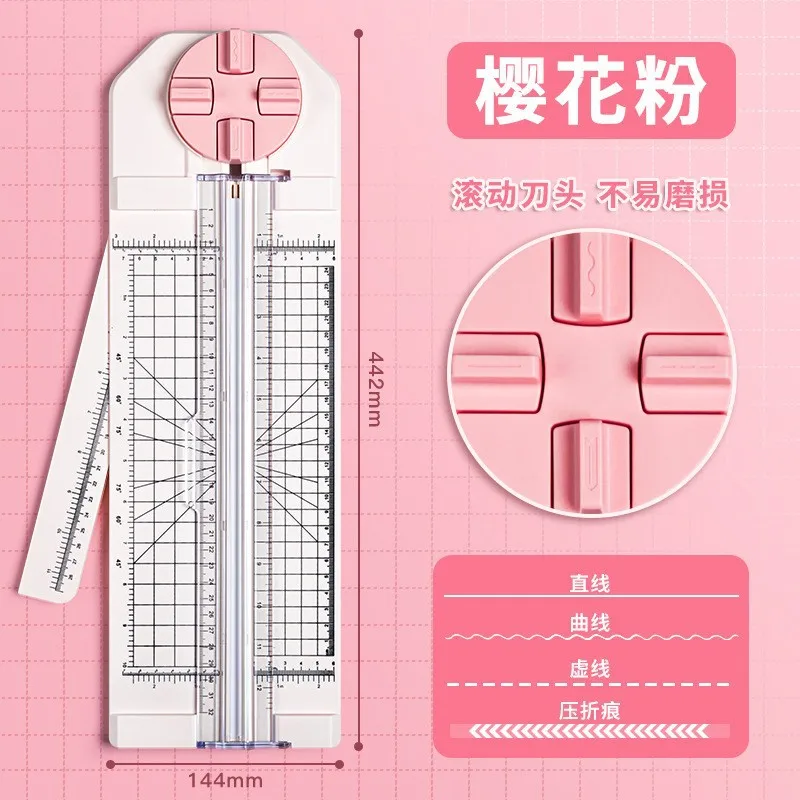 Multi-function Paper Cutter Creasing Machine 360-degree Rotary Paper Cutter 4 IN 1 for Hand-Cutting Card Art Tools