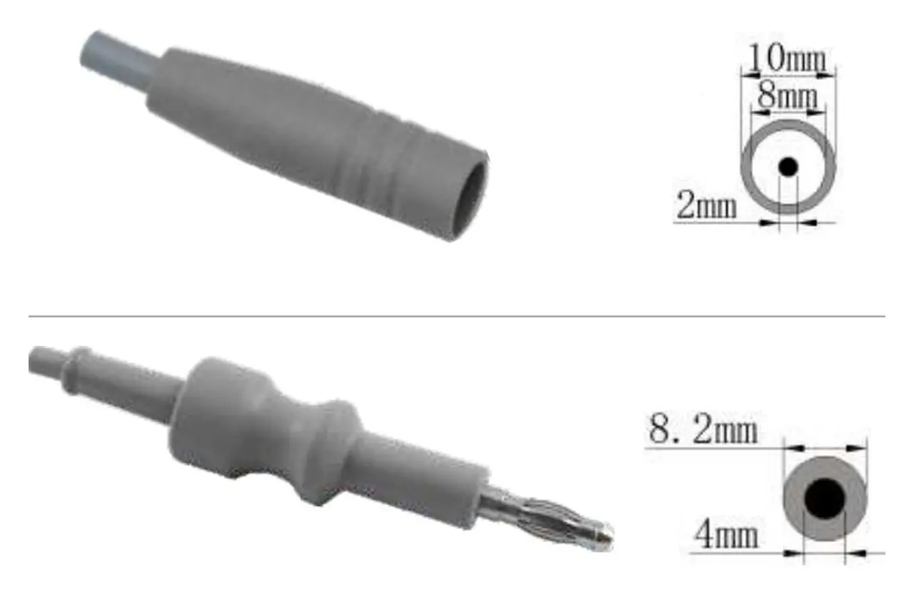 Reusable Silicone Cable 2.0 to 4.0 Banana Plug 3meter Electrosurgical Cable for Surgical Procedures