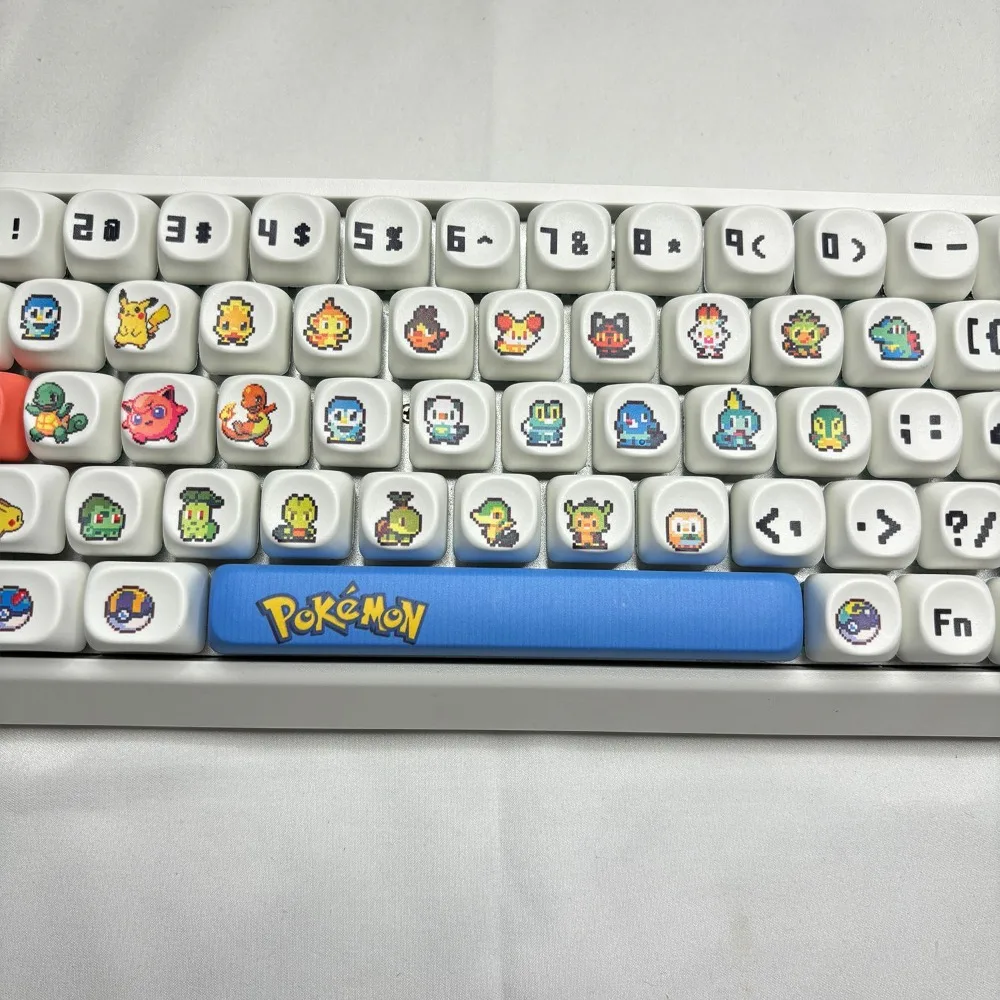 Pokémon Keycap MOA Mechanical Keyboard Anime Two-dimensional Peripherals Adapted To 61/68/75/87/98/104 Key PBT Sublimation