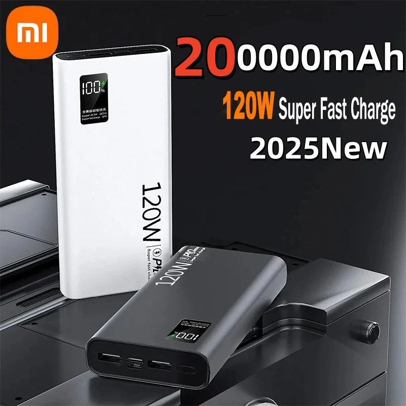 Xiaomi 120W High Capacity Power Bank 200000mAh Fast Charging Powerbank Portable Battery Charger For iPhone Samsung Huawei Hot