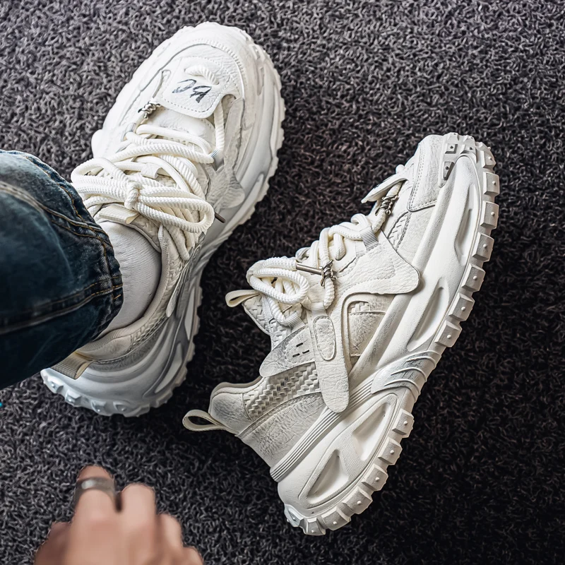 

Кроссовки мужские на толстой подошве, уличная дышащая мужская обувь, осень 2023, новая мужская повседневная обувь, модная удобная нескользящая подошва