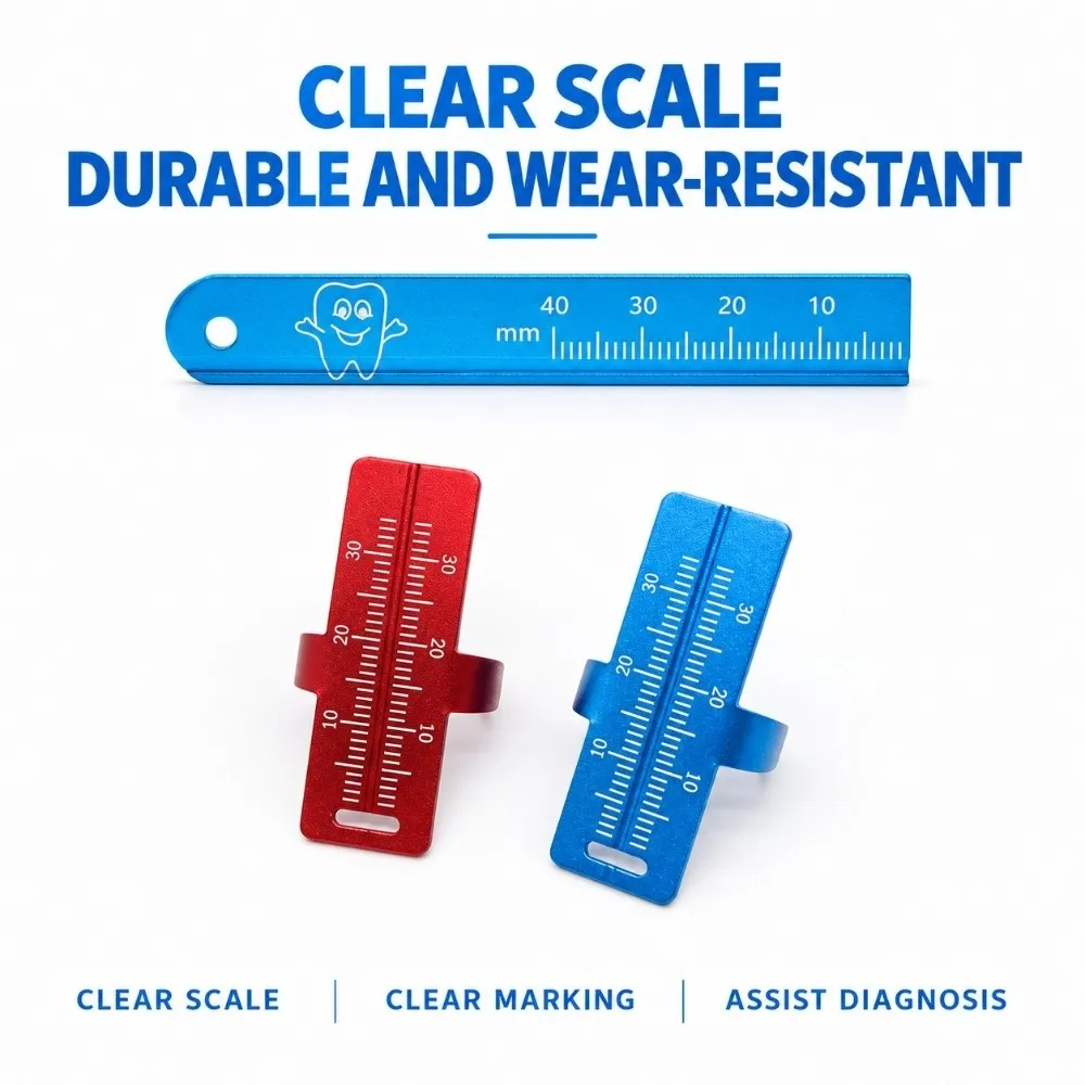 Aluminium Alloy Endo Gauge Finger Ruler Root Canal Measuring Finger Ring Design Endodontic Instruments Ring Colorful