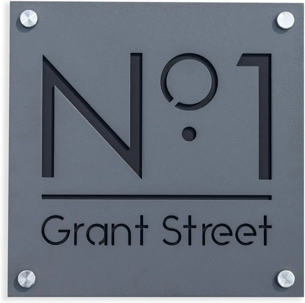 Personalized Outdoor Plaque House Number Stainless Steel Sign
