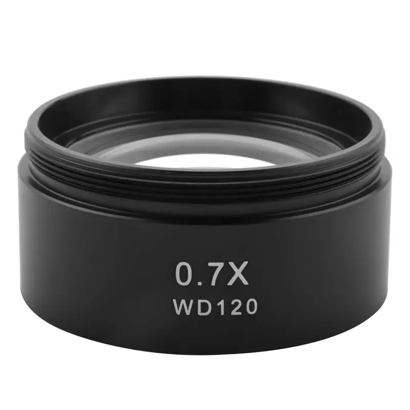 A92P WD120 0.7X Trinocular Stereo Microscope Auxiliary Objective Lens Barlow Lens 48Mm Thread