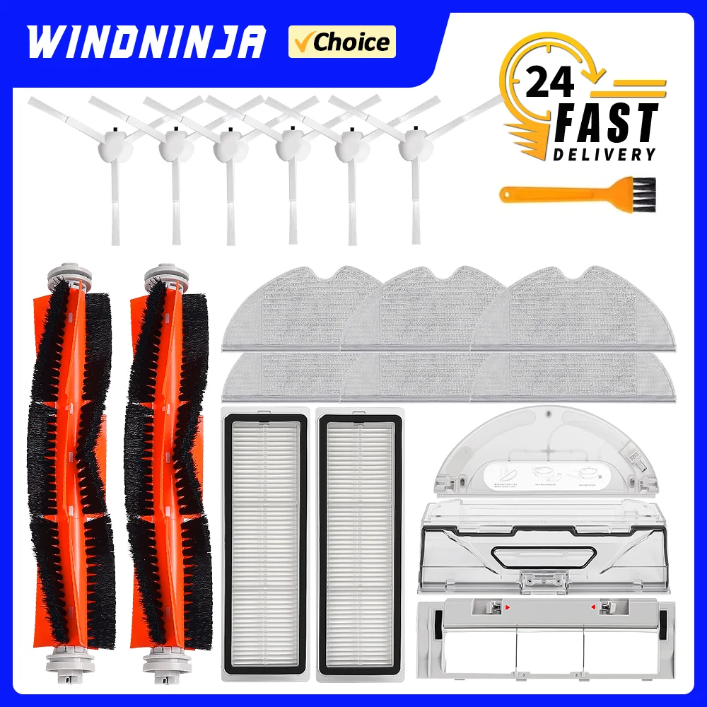 For Xiaomi Mijia 1C 2C 1T STYTJ01ZHM Mop Cloth Water Tank Filters For Dreame F9 Main Brush Dust Box Vacuum Spare Accessory Kit