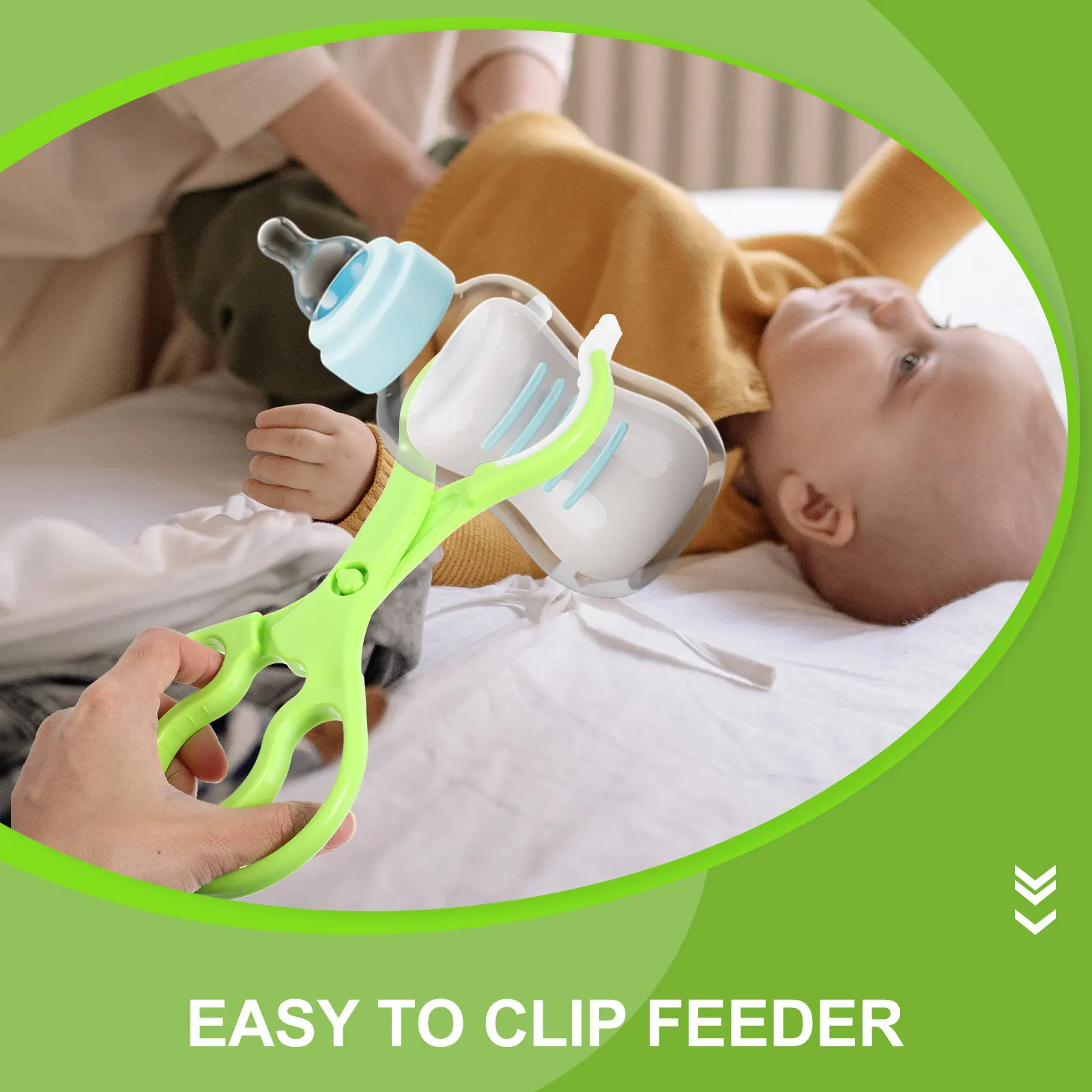 2pcs Baby Anti-Scald Feeding Tongs Non- Clip Bottle Clip Tool For Pacifier Nursing Bottle Handling Tool