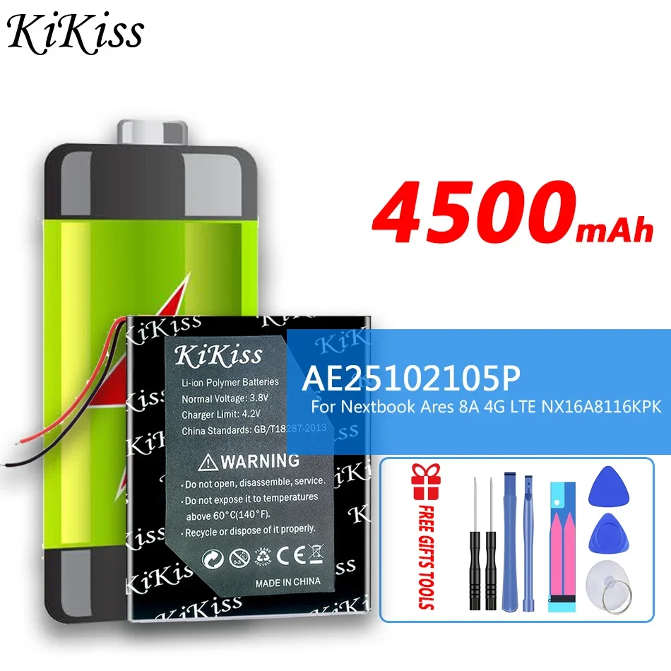 

4500mAh KiKiss High Capacity Battery AE25102105P (25100100 2 line) For Nextbook Ares 8A 4G LTE NX16A8116KPK Digital Batteries