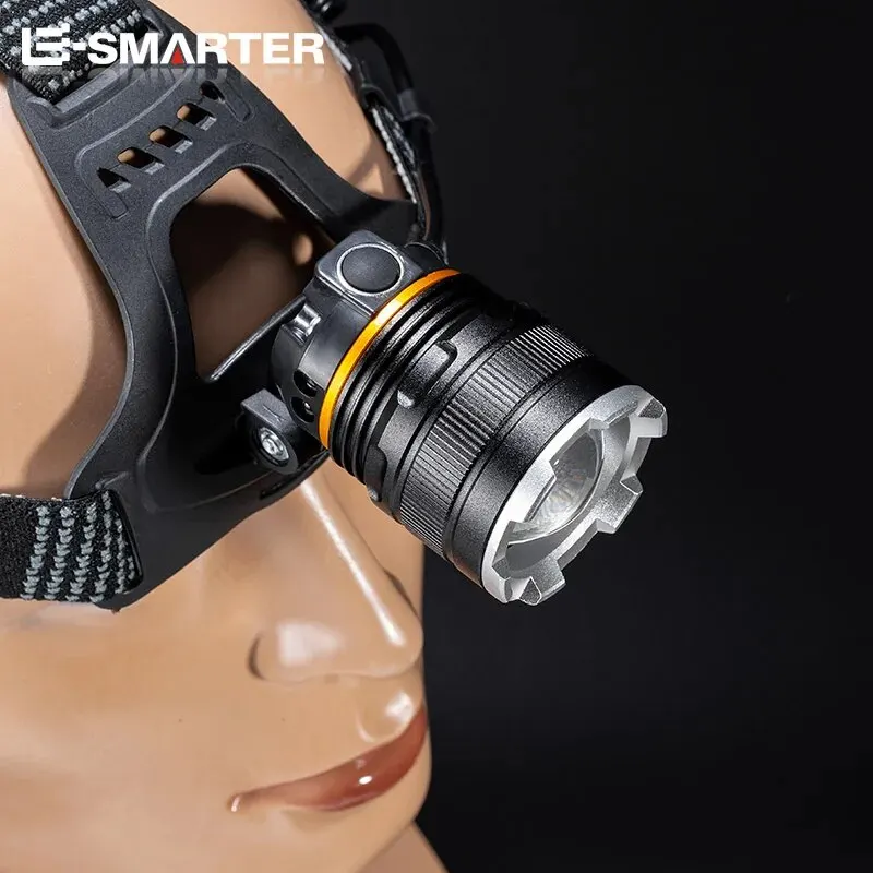 Rechargeable XHP50 LED Headlamp Waterproof Head Light Fishing Searching Camping Head Flashlight Zoom Lantern