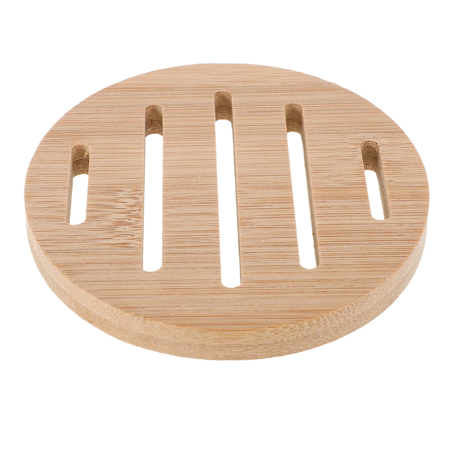 

Bamboo Round Wood Coasters Thick Heat Resistant Insulation Pads for Tea Cups Coffee Hot Pot Tray Table Anti Hot Pad