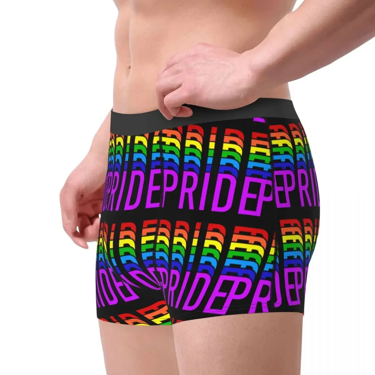 Pride Rainbow Men Underwear Lgbt Gay Yaoi Boxer Briefs Shorts Panties Fashion Soft Underpants for Male Plus Size