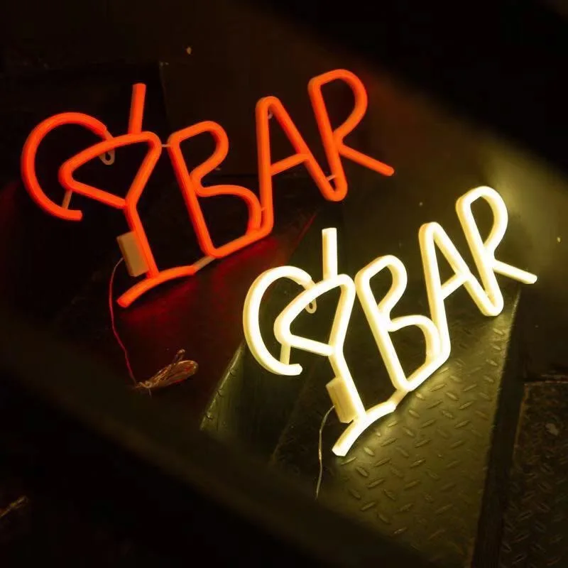 LED BAR Neon Zeichen Licht für Bar KTV Snack Shop Decor Saft Brief Neon Lampe Rohr Weihnachten Wand Dekor mit fernbedienung