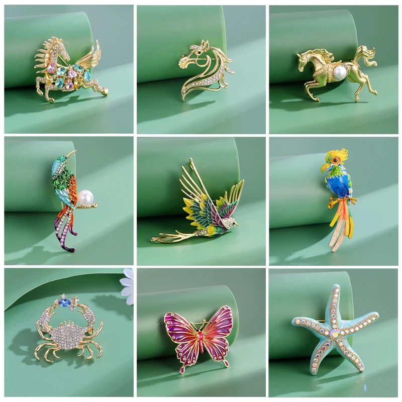 Perfect Present Flying Horse Shaped Brooch Rhinestones And Hollow Out Detail Laepl Pin For Expressing Sentiments