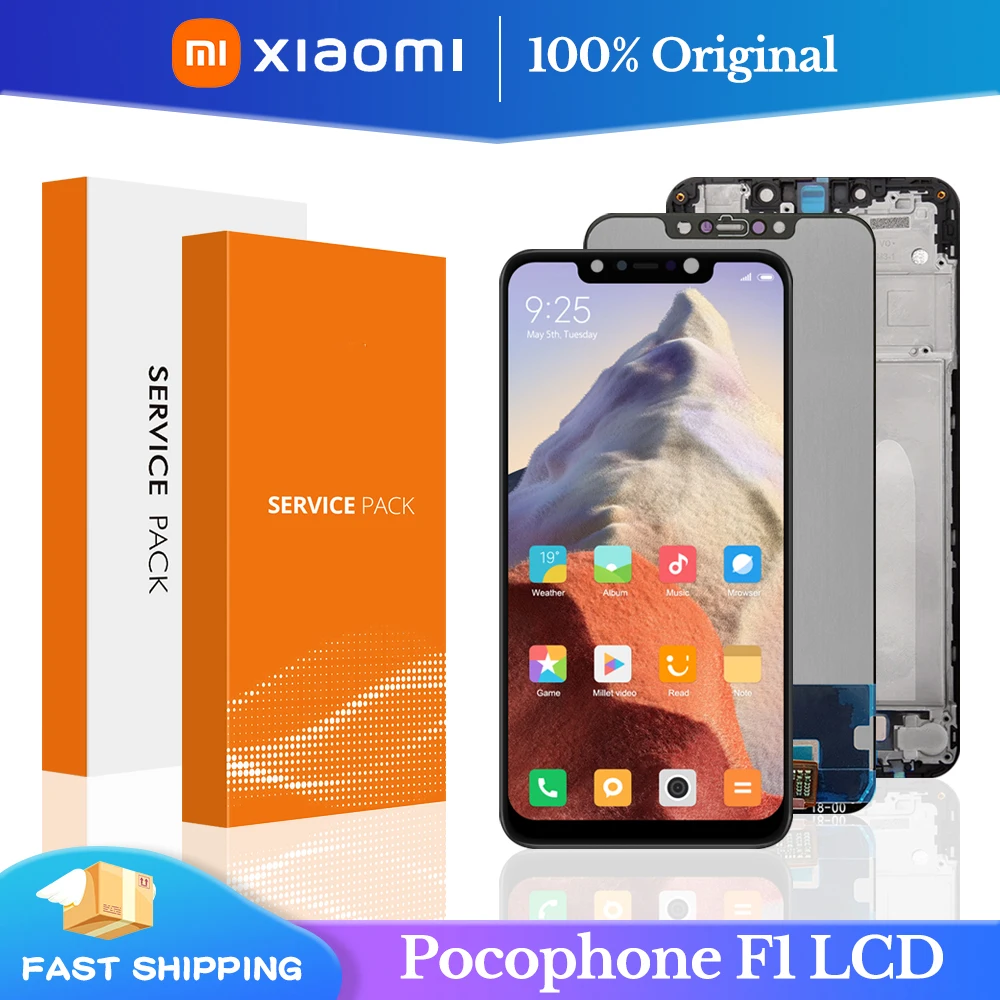 

6.18" Original LCD With Frame Replacement For Xiaomi Pocophone F1 LCD Display Screen Digitizer For POCO F1 LCD Screen Display