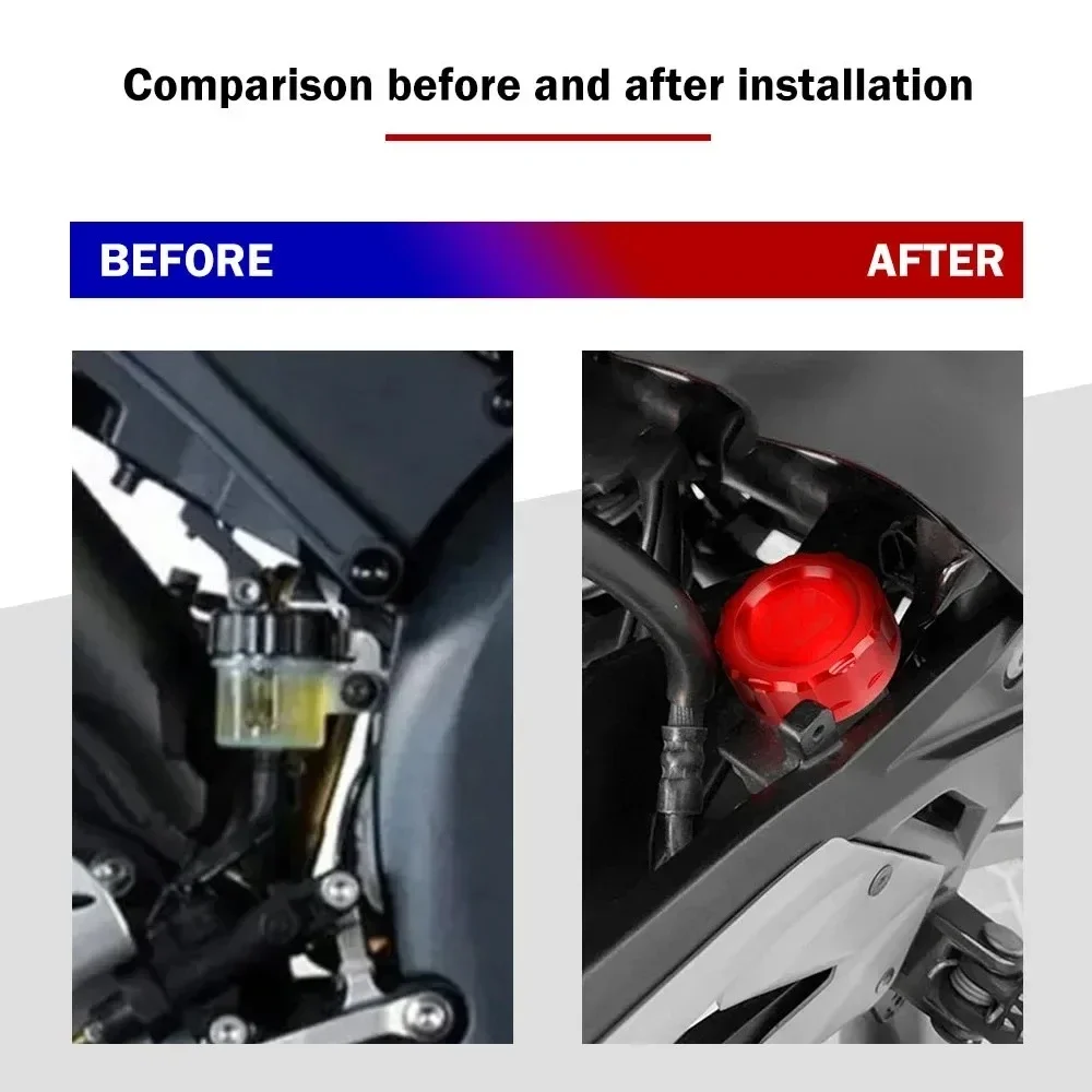 For Yamaha R6 YZF-R6 R1 YZF-R1 Motorcycle CNC accessories Rear brake Fluid Cylinder Master Reservoir Cover Cap