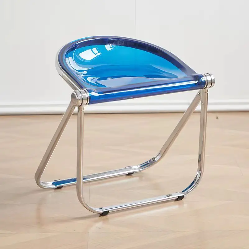 #Acrylic folding stool, folding dining chair, dining room folding stool, photography crystal chair, acrylic transparent stool