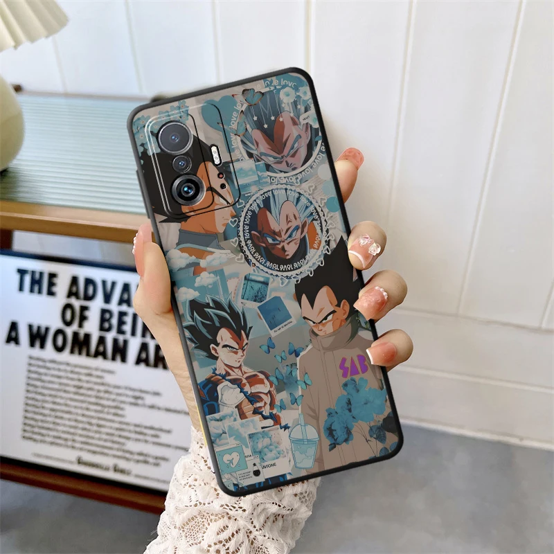 Dragon Ball Vegeta Art Case for Xiaomi Mi 11 12 13 Lite 10T 11T 12T Pro 13 14 15 Pro 12X Black Soft Phone Cover