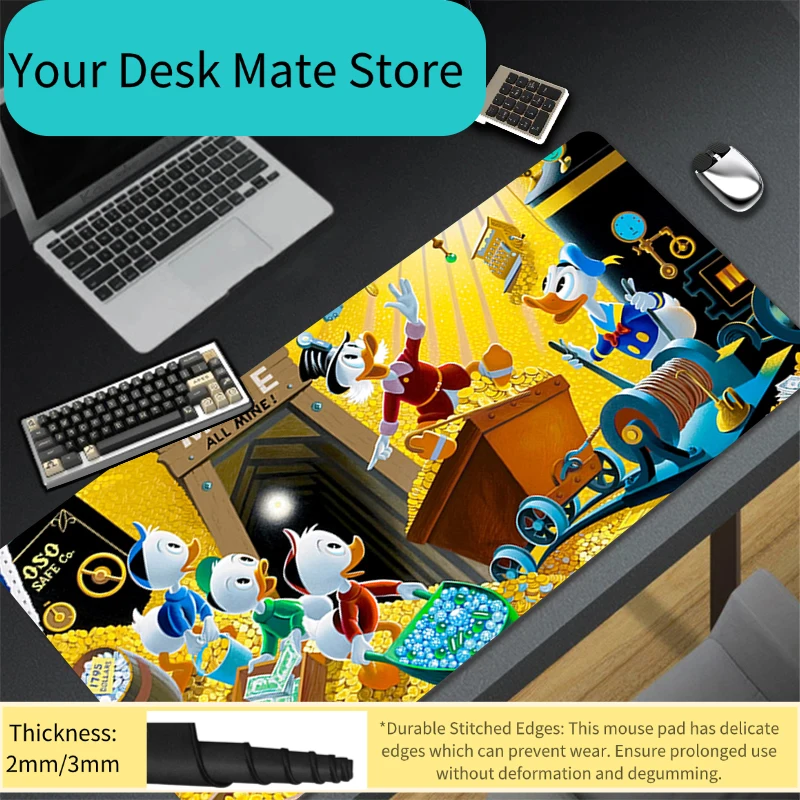 

Mouse Pad Classic Design Non-Slip Desk Mat Gaming Mickey and Minnie Accessories Stitched Edges For Home And For Gamer Mousepad