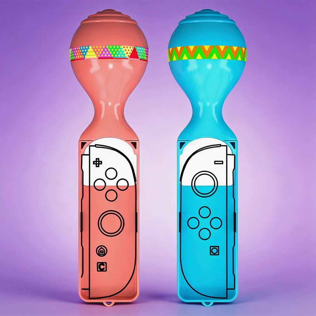 

For Switch 2 JoyCon Maracas Grip L/R Ergonomic Anti-Slip Sweatproof Durable Lightweight Rhythm Game Controller Accessories