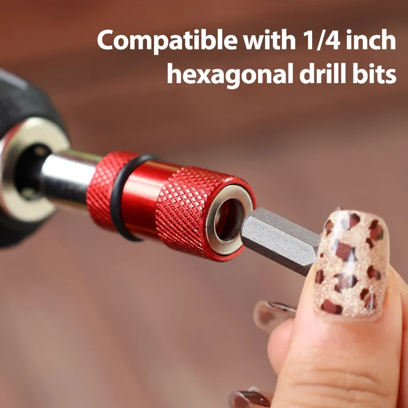 1/6x Hex Shank Magnetic Screwdriver Bit Holder Adjustable Screw Depth Extension Bar 1/4 Inch Power Drill DIY Tool Quick Release