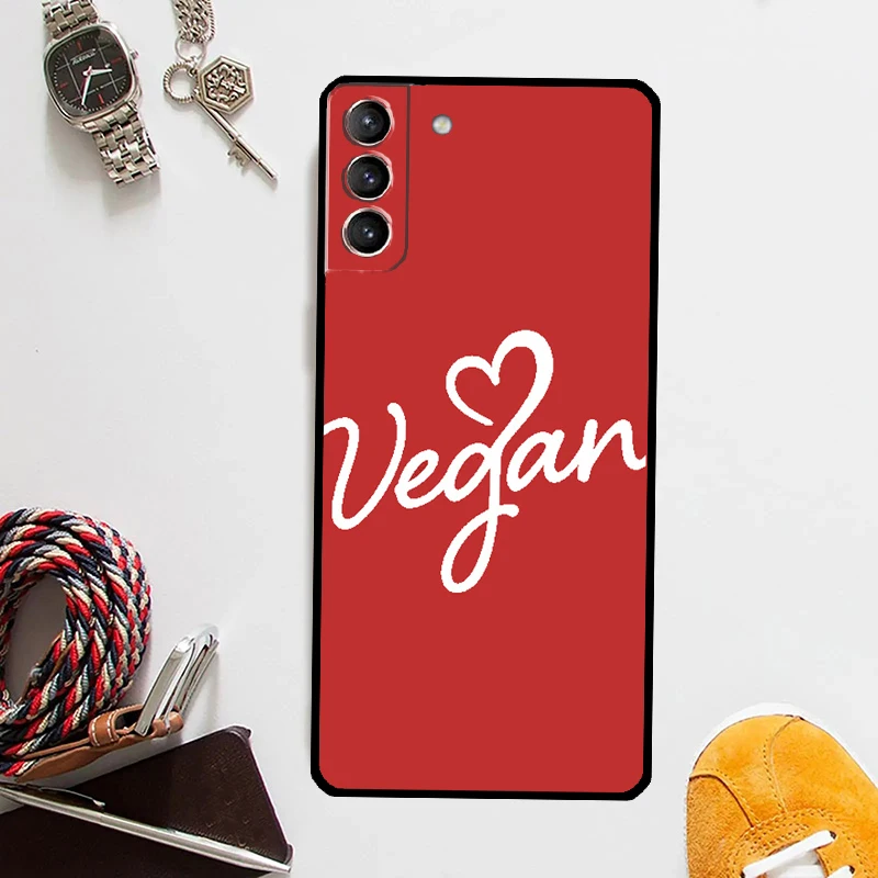 Go Vegan Vegetarians Case For Samsung Galaxy S24 S23 S22 Ultra Note 20 10 S8 S9 S10 Plus S20 FE S21 FE Cover