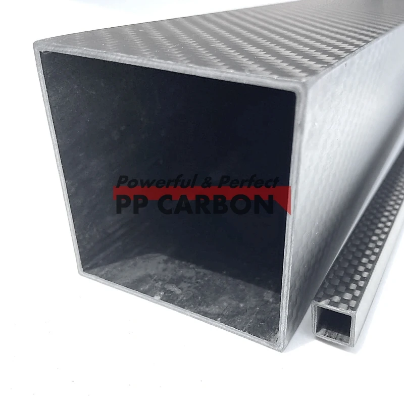 3K Full Carbon Fiber Square Tube OD10mm 12mm 15mm 18mm 20mm 25mm 30mm 40mm Length 500mm High Strength Composite Material