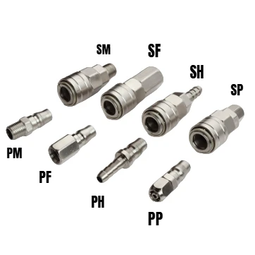 SP PP SM SF PM SH PH C-Type Quick Coupler Self-Lock Brass 3-Way Male Thread Air Impact Wrench Hose Pneumatic Tool Fitting Sale