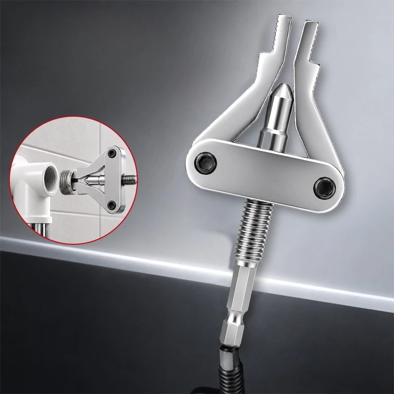 Pipe Extractor Tool Broken Thread Puller Hex Shank Power Drill for PPR PVC Plastic MPP Pipes DN20/25/32 1/2″ 3/4″ 1″ Inch