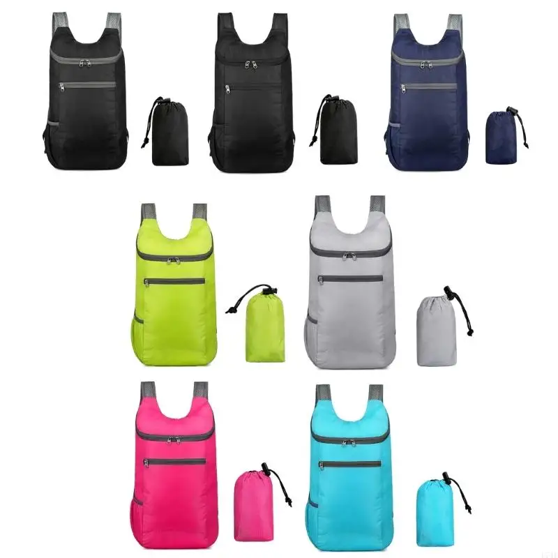 L74F Daypack Splashproof Backpack for Women Men Teen Foldable Pack Travel Daypack