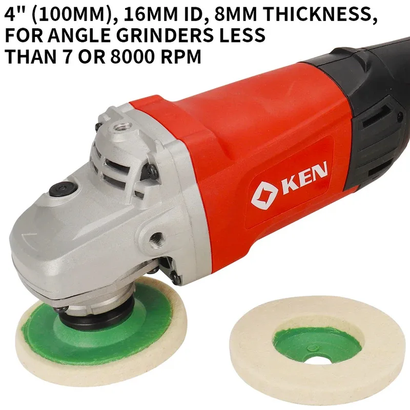 

1-10pcs100mm Polishing Wool Wheel Grinding Disc 4" Industrial Wool Felt Wheel Metal Rust Removal Grinding Disc for Angle Grinder