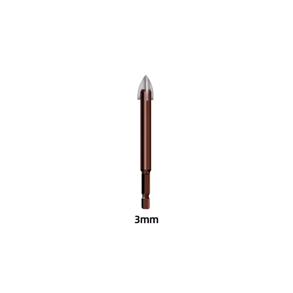 

1 Pc Cross Hex Tile Bits For Glass Ceramic Concrete Hole Opener Alloy Triangle Drill 3/4/5/6/8/10/12mm Drill Bits Glass Bit Tool