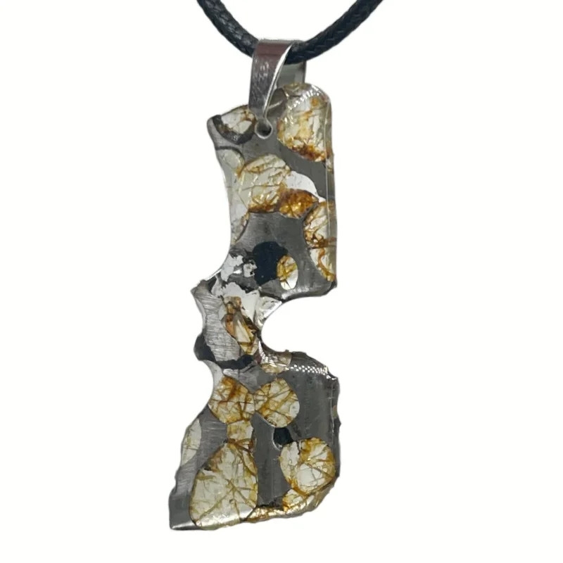 2.6g Seymchan Olive Meteorite manual Pendant Olive Meteorite Natural Olive Meteorite Necklace Pendant Specimen Collection- LB160