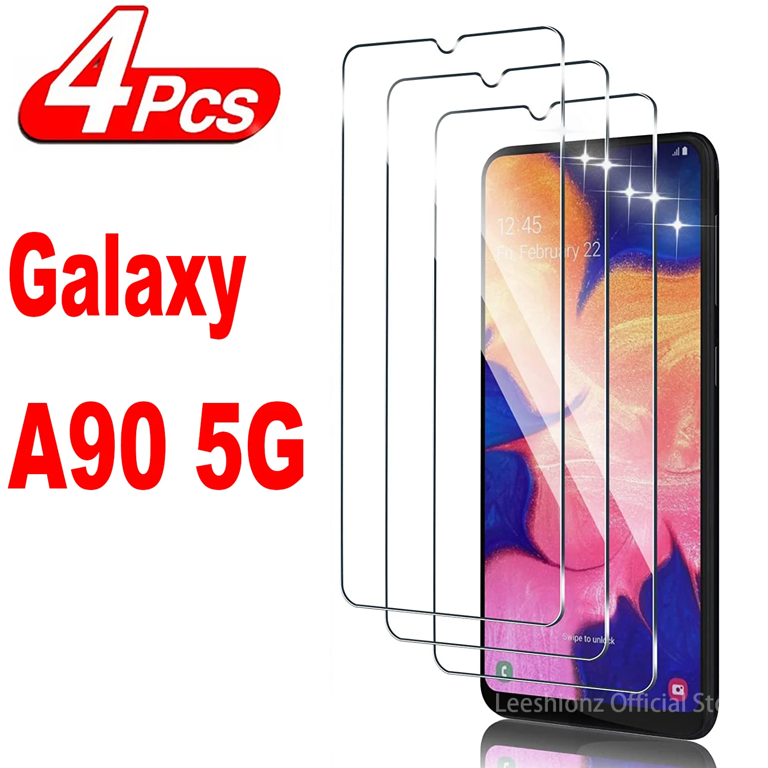 2/4pcs protetor de tela vidro para Samsung Galaxy A90 5g temperado filme