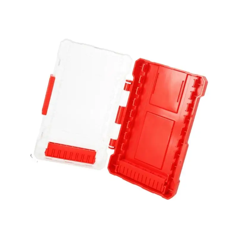 Y1UD Heavy Duty Plastic Drill Bit Holder Box Secure Storage For Contractors And DIY Projects