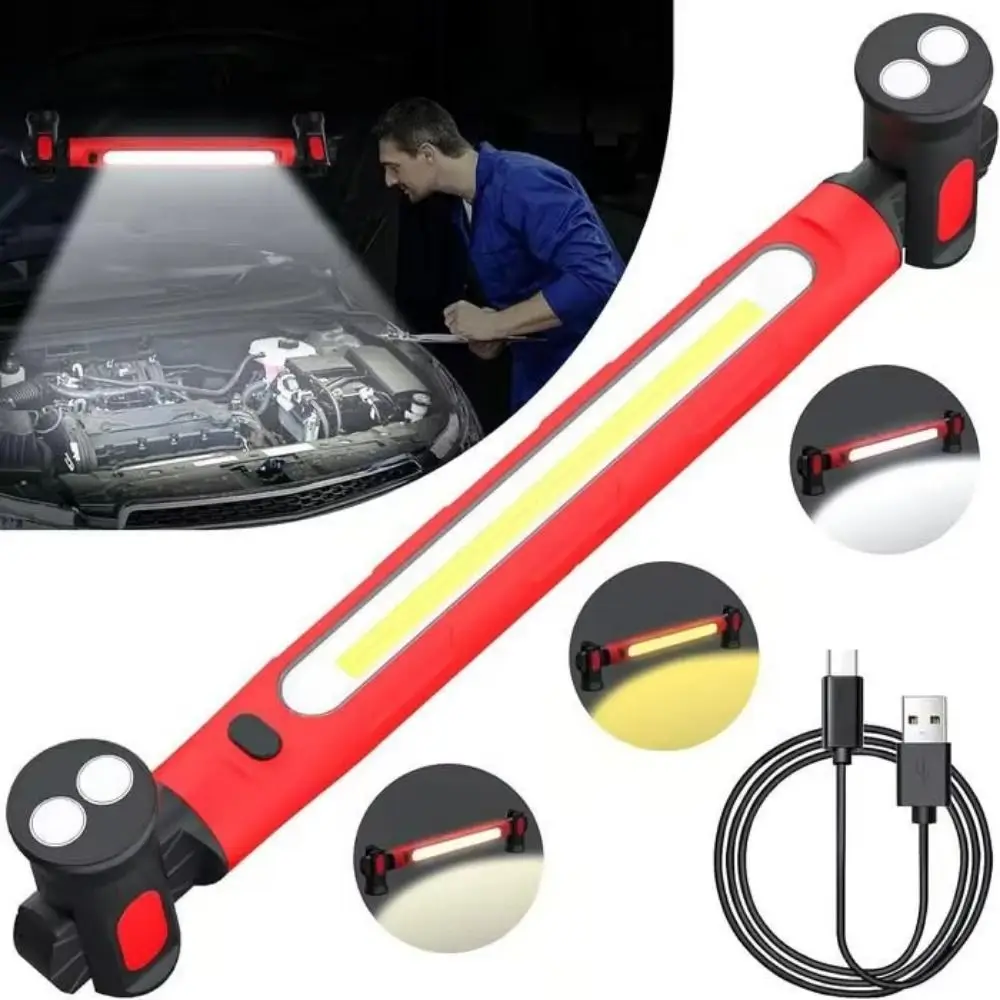 

Super Bright LED Work Light Rechargeable Portable Magnetic Work Inspection Lamp Durable 5200mAh Under Hood Work Light Bar