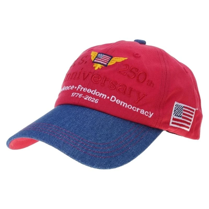bone-beisebol-dobravel-algodao-americano-250th-lembranca-aniversario-respiravel-para-uso-diario