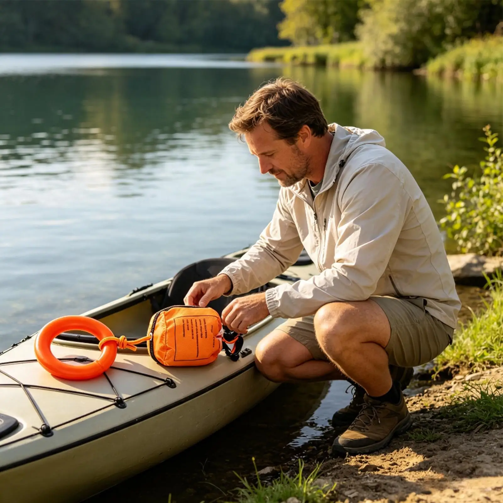 Throw Bag Water Reflective Floating Water Safety Device Throwable Flotation Device For Women Men Kayakers Staff Guides River