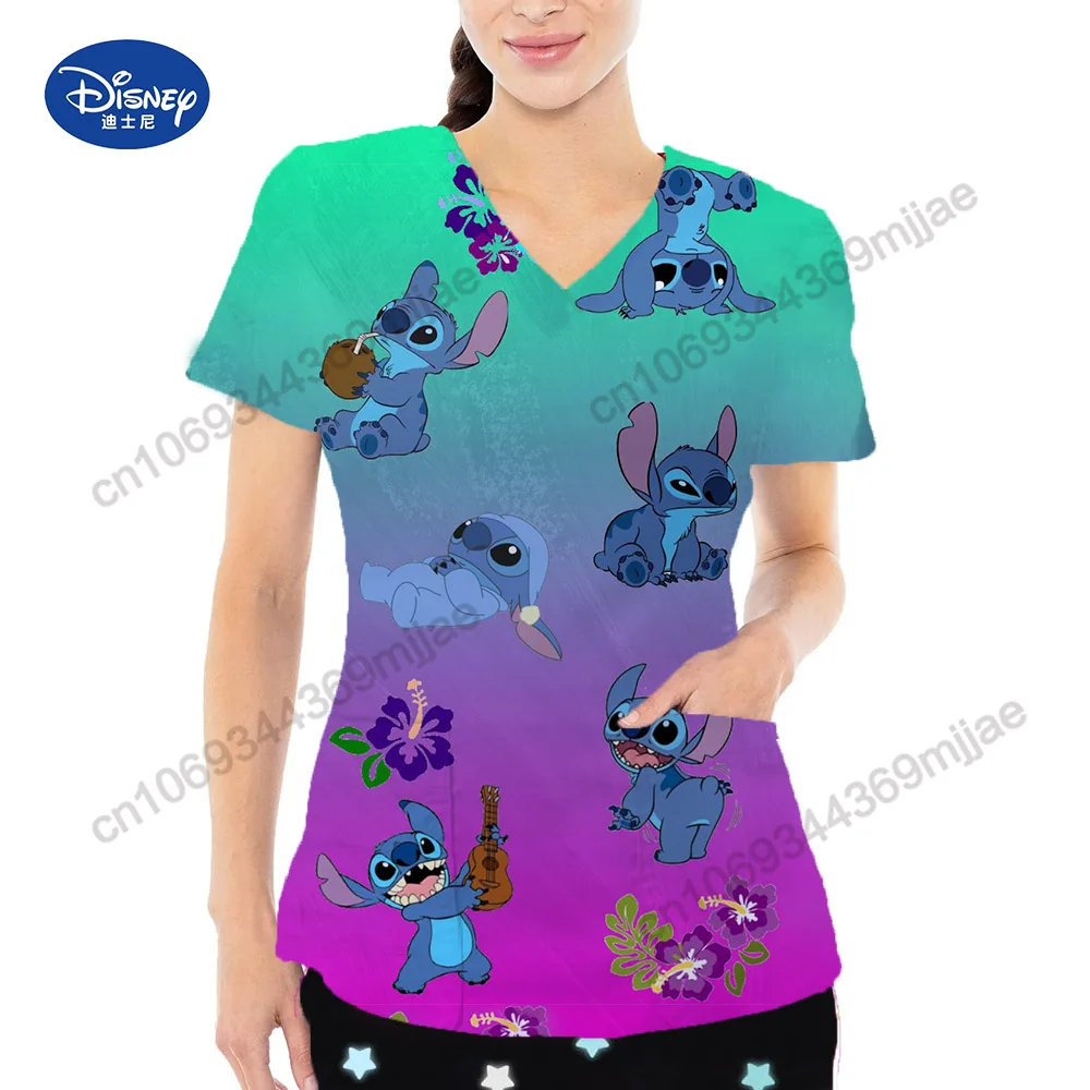 

Disney Pocket V-Neck Traf 2023 Woman Cute Tops for Women 2023 One Pieces Korean Y2k T Shirt Women's T-shirts Kawaii Clothes Yk2