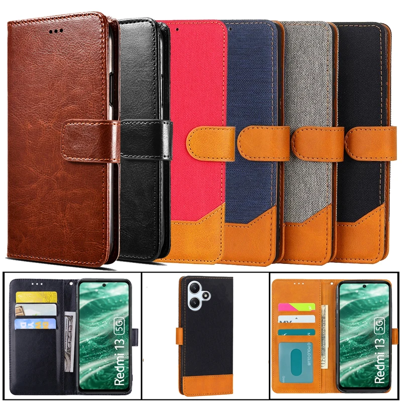 

Magnetic Wallet Case For Xiaomi Redmi 13 5G Coque Leather Cover For Xiaomi Redmi 12 5G Phone Cases For Fundas Redmi 13 4G чехол