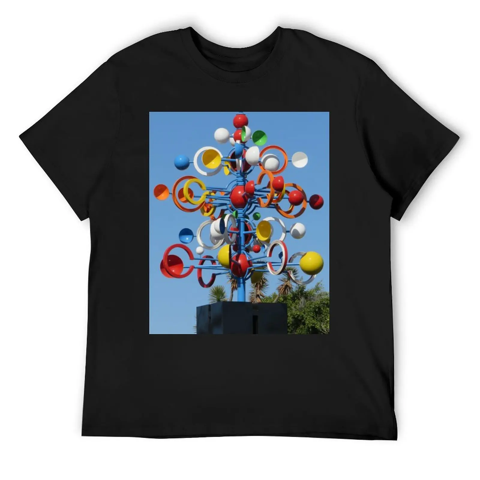 

Cesar Manrique Circular Wind Sculpture T-Shirt valentines clothes affliction shirts men clothings