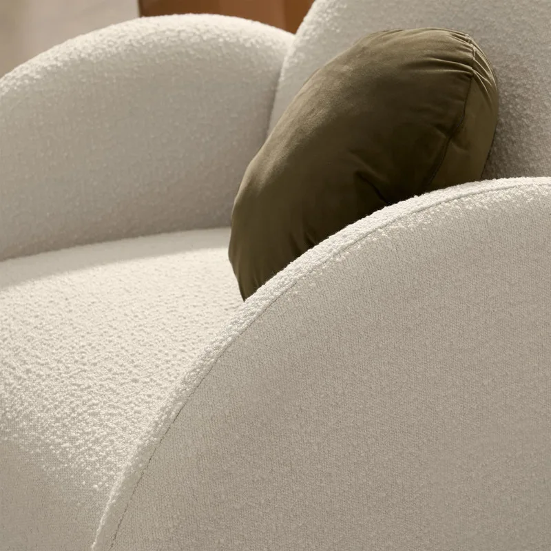 Personalized lamb wool single sofa chair bedroom balcony casual fabric sofa tiger chair