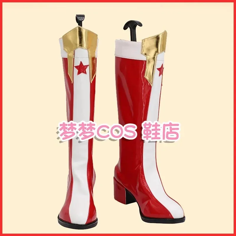 

qa156XT8Diana Prince Red Shoes Cosplay Long Boots Custom Made For Female Male@XT6！