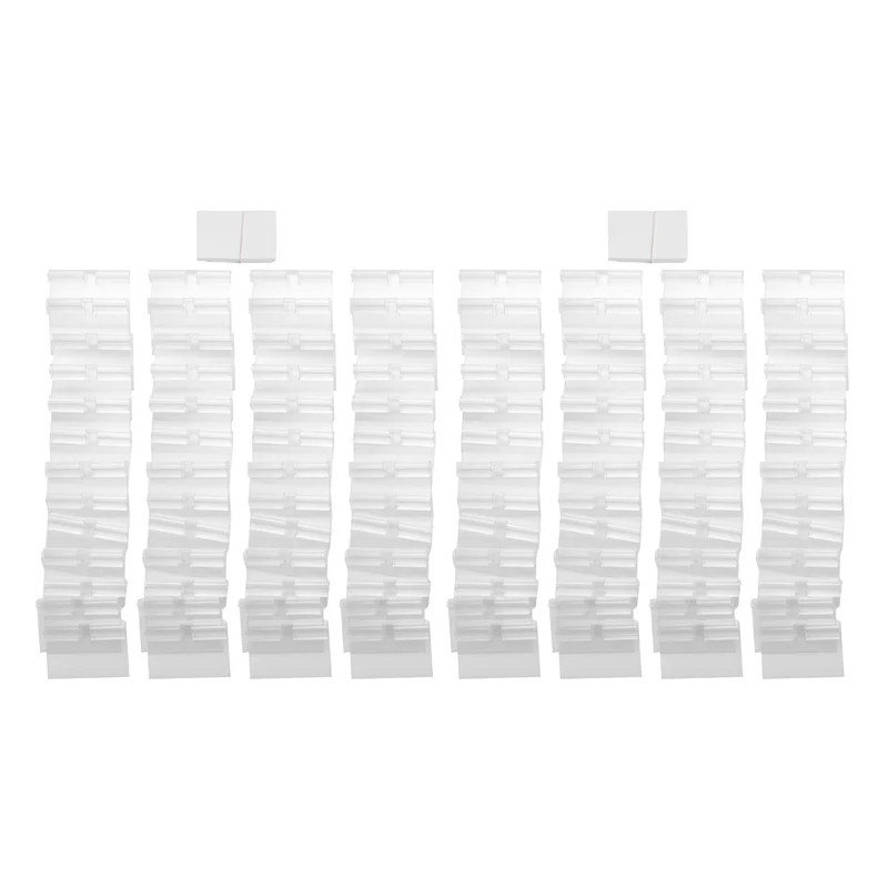 

100Pcs Clear Plastic Label Holder Price Tag, Shelf Label Clip Removable Label Holder For Storage Bins Basket Labels-AT30