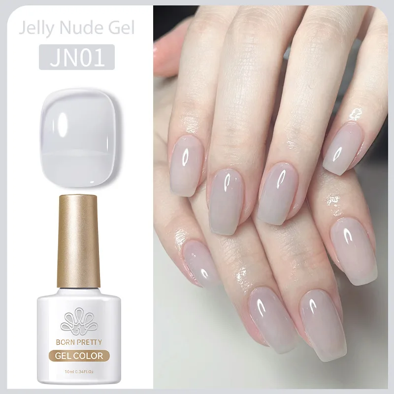 10ml geléia nude gel unha polonês 25 cores semi transparente arte do prego suprimentos embeber uv led unhas gel verniz