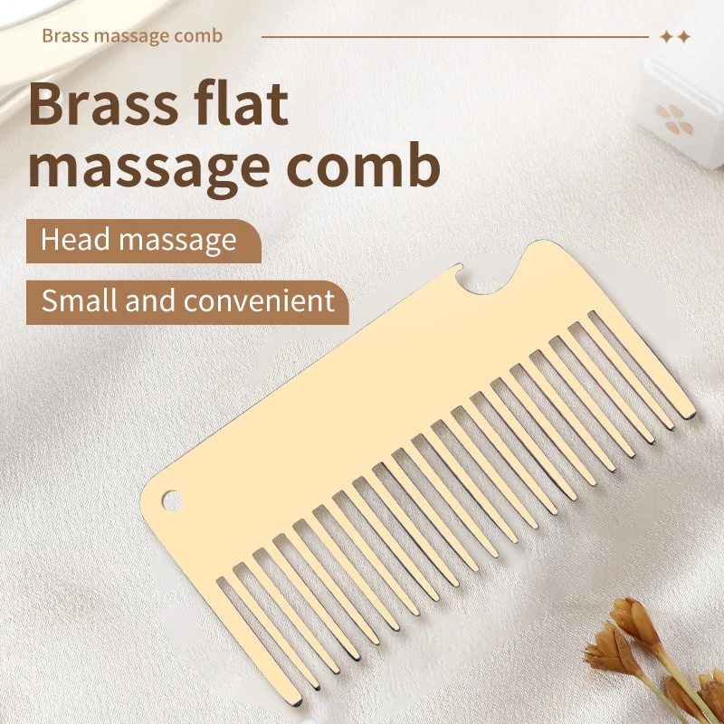 

Copper Head Massage Comb Pendant Decoration metal comb meridian brush guasha comb