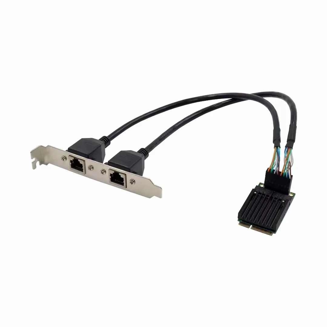 Mini PCIE dual port gigabit copper cable RJ45 industrial control grade LAN server network card I210AT