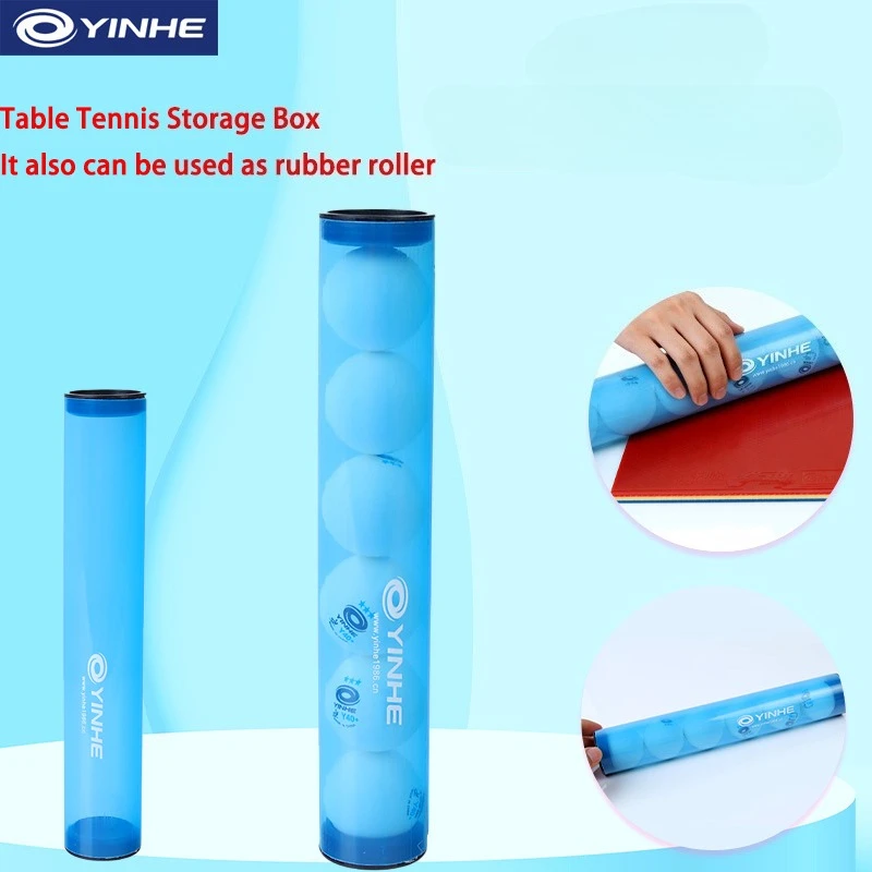 

Оригинальный футляр для хранения теннисных мячей YINHE из ПК/АБС-пластика, портативный, для нескольких мячей, специальный контейнер для настольного тенниса с резиновым роликом