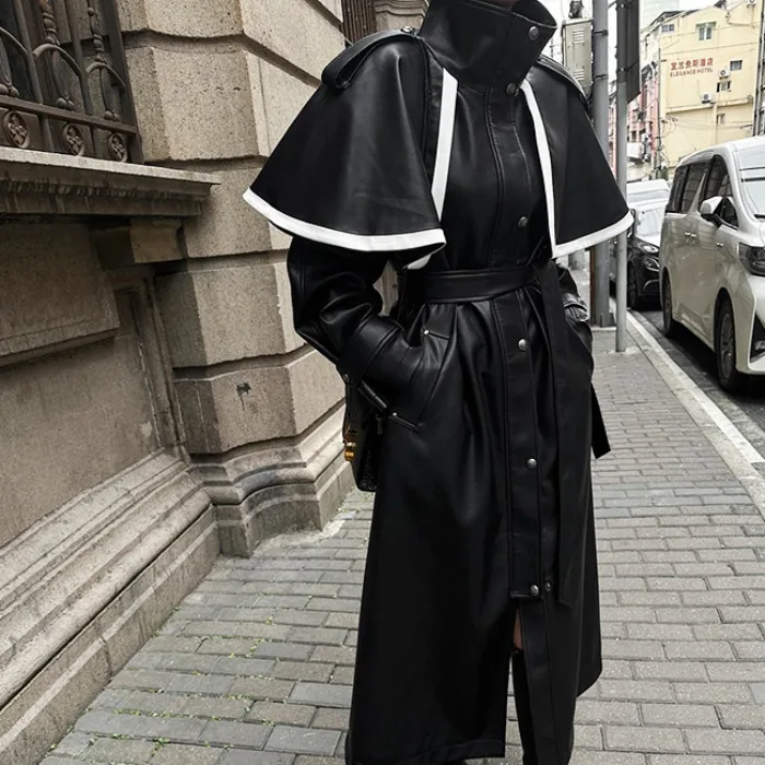 

Женское шикарное длинное пальто в стиле ретро, замша из искусственной кожи в стиле пэчворк, цветная блузка, новый дизайн, зимняя модная верхняя одежда, топ-джакет