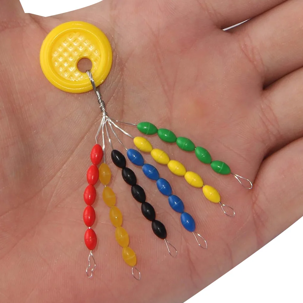 

90Pcs Rubber Fishing Bobber Stopper Oval Float Stops Fishing Bobber Space Beans Connector for Fishing Line Gear Accessories