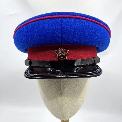 【レア】ソ連軍/ロシア国境警備隊の将官用バイザーキャップ 第二次世界大戦ソビエトNKVD将校用バイザーキャップグリーントップ