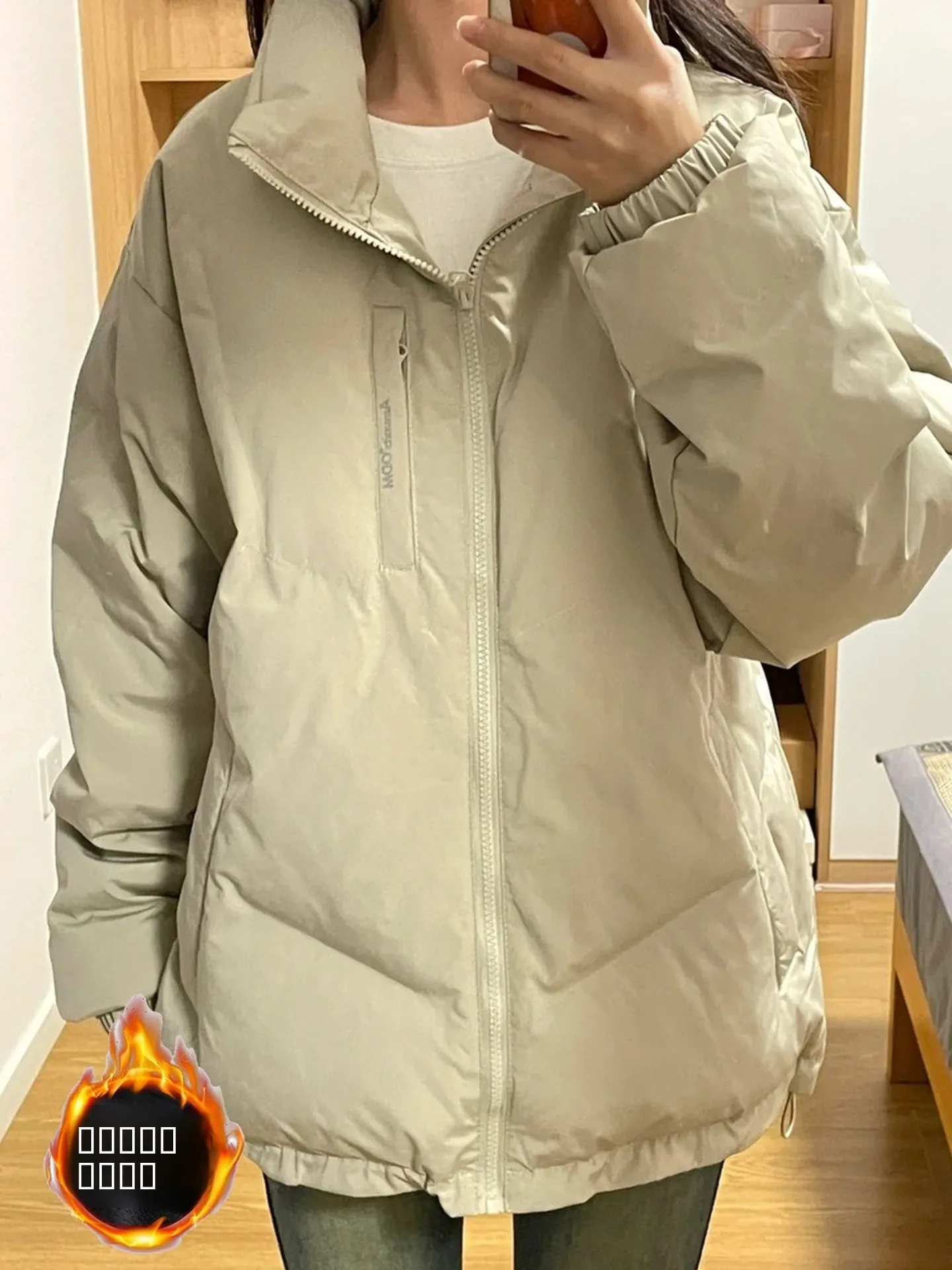 

Весенняя новинка: женская тонкая утепленная куртка-пуховик больших размеров с капюшоном, свободного кроя, на молнии, в корейском стиле, для студентов